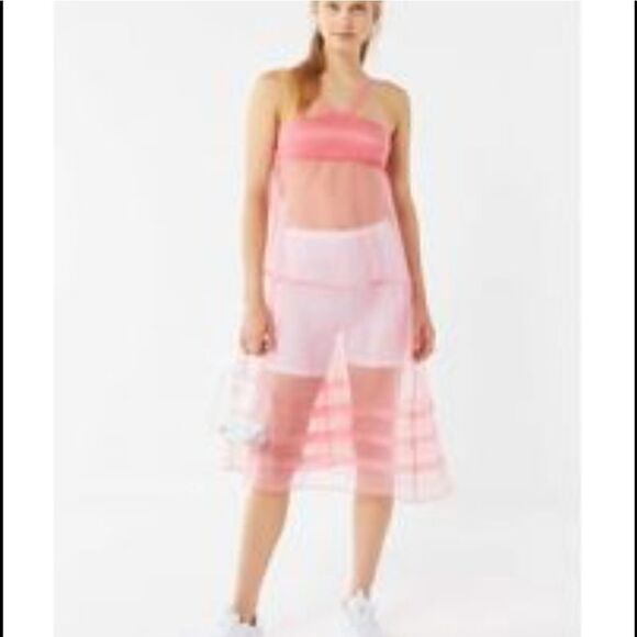Out From UnderWomen's White Daphne Sheer Tiered Midi Size L - Picture 4 of 8